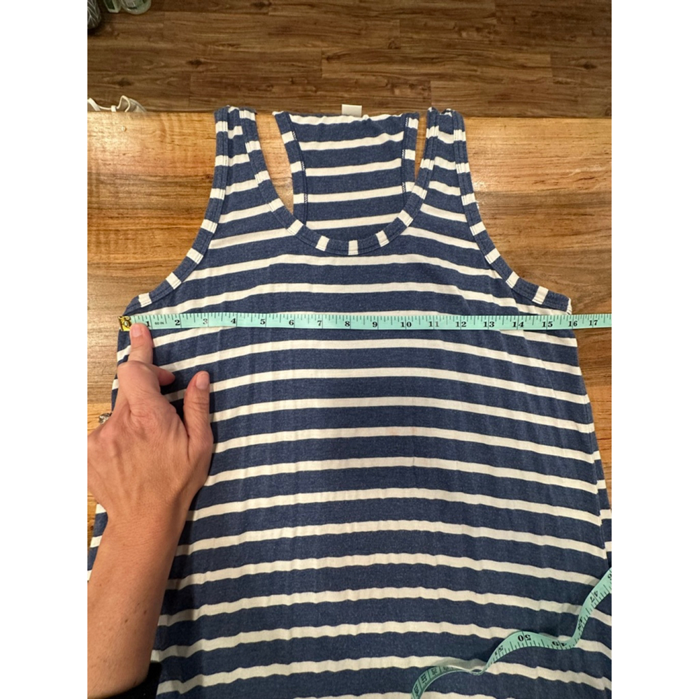 J.Crew Blue and White Striped Maxi Dress Women's M - Picture 6 of 6